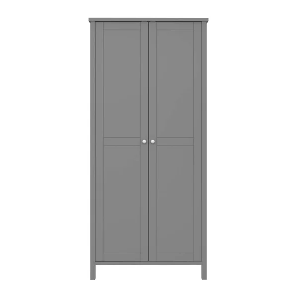 Tromsø Kleiderschrank 2 Türen grau.