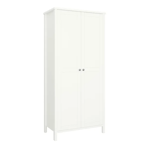 Trone Kleiderschrank 2 Türen, weisslackiert.