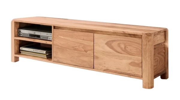 TV-Lowboard Akazie massiv lackiert 140 cm - KAAMOS