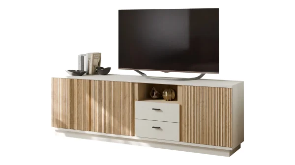 TV - Lowboard beige - Eiche - 200 cm TV-Board - MOSANO