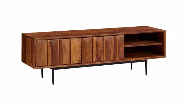 TV-Lowboard Sheesham massiv lackiert 123 cm - STREVA
