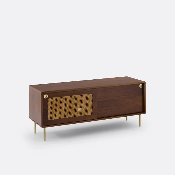 Tv-möbel Redpop, Nussbaum Und Rattan