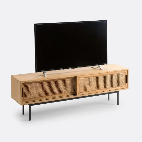 Tv-möbel Waska, Eiche Und Rohrgeflecht, B. 160 Cm