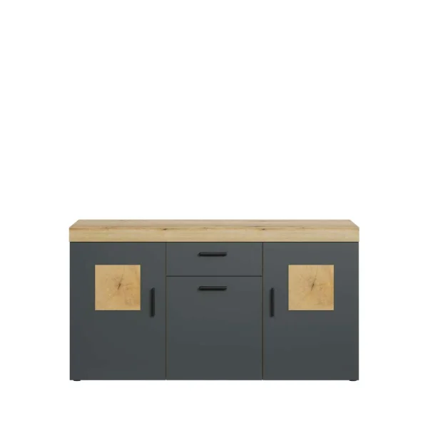 Tyler Sideboard grau, Eiche dekor.