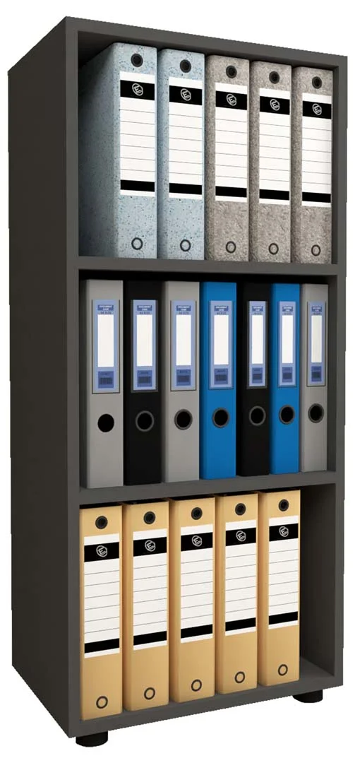 Ulas3 Büroregal 3 Ablagen anthrazit.