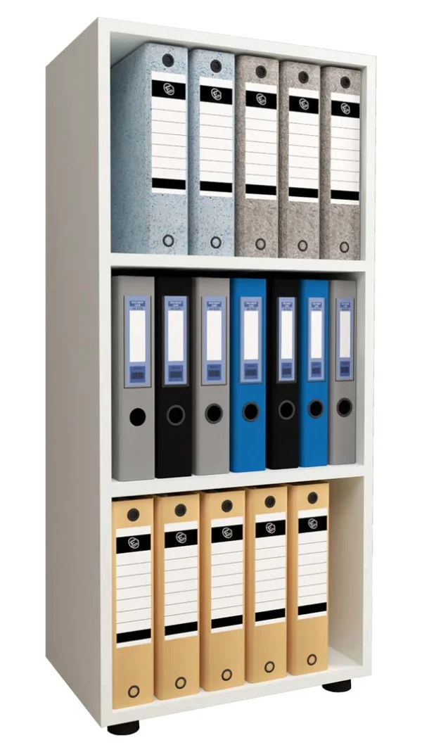 Ulas3 Büroregal 3 Ablagen weiß.