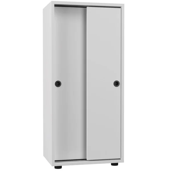 Ulas3ST Büroschrank 2 Türen weiß.