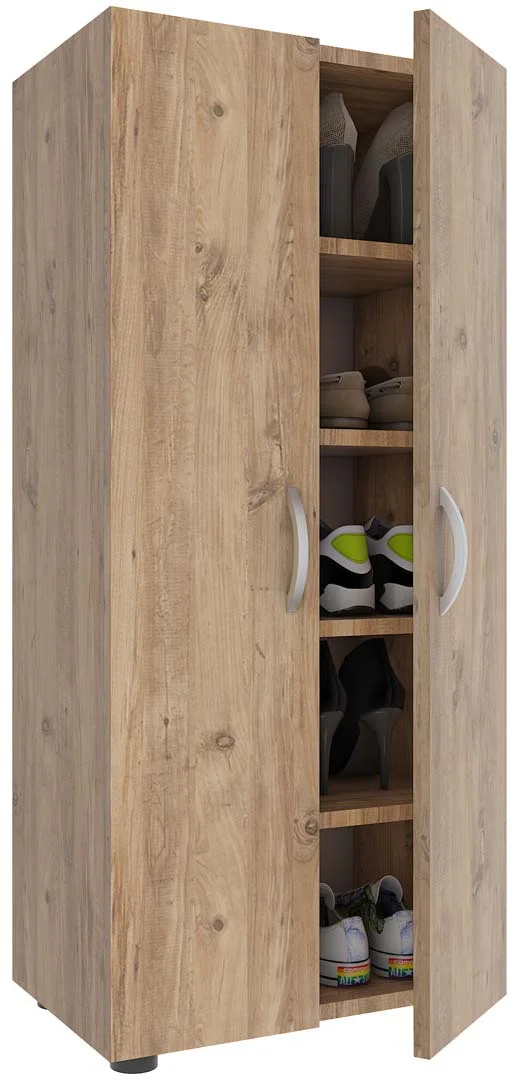 Ulas5 Schuhschrank 2 Türen Eiche dekor.