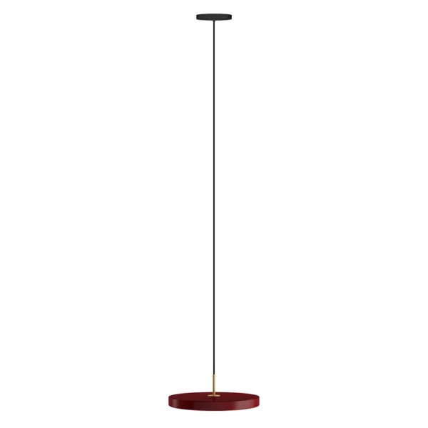 UMAGE - Asteria Mini LED-Hängelampe rubinrot/messing Ø 31 cm