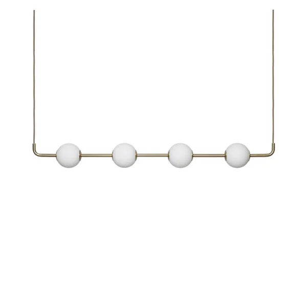 UMAGE - Audrey LINEAR LED-Hängelampe, messing, 118 cm 4-flg.