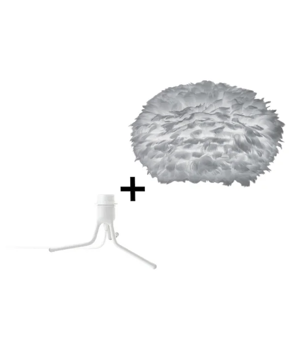 UMAGE - Eos Tischleuchte Medium w/Mini Fod Grau/Weiß
