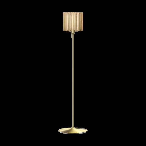 Umage Komorebi Stehleuchte medium Circle oak-Bürstmessing