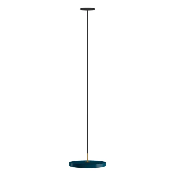 UMAGE - LED-Hängelampe Asteria Mini, petrol/messing, Ø 31 cm