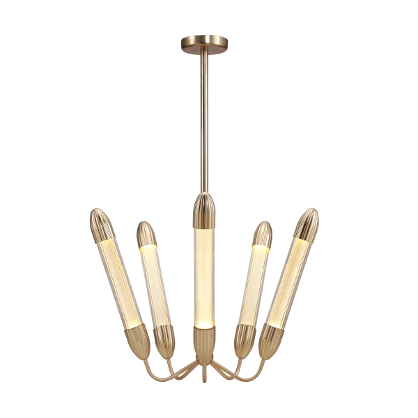 Umage Lemon Squeeze Penta kurze Deckenleuchte Plated brass
