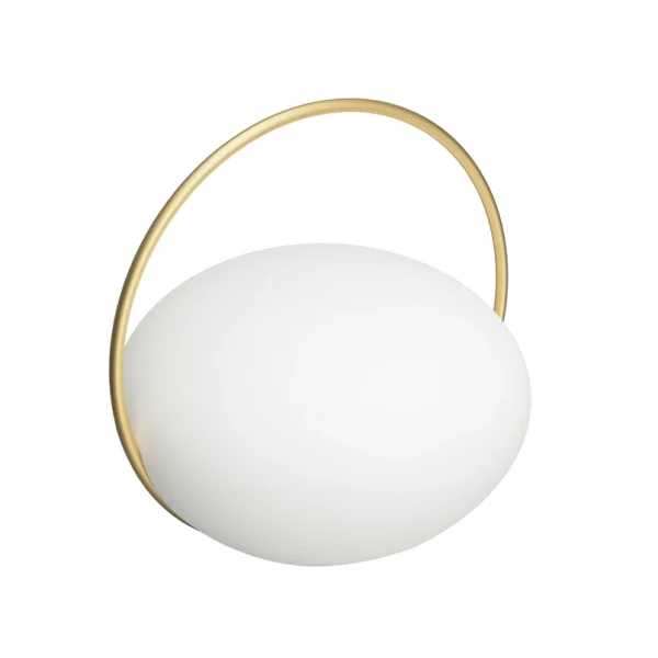 UMAGE - Orbit LED-Akku-Tischlampe, weiß/messing, IP44 CCT