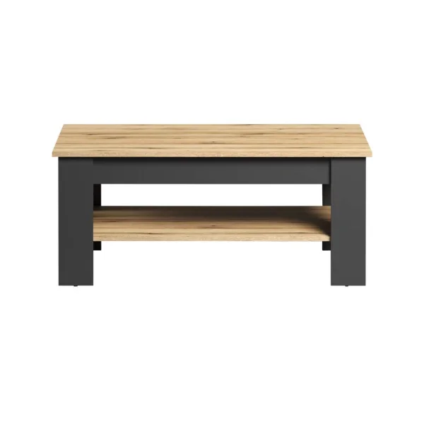 Universal Couchtisch grau, Eiche dekor.