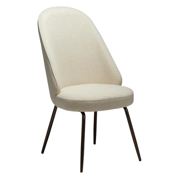 Utopia Dan-Form Esszimmerstuhl Bouclé offwhite.