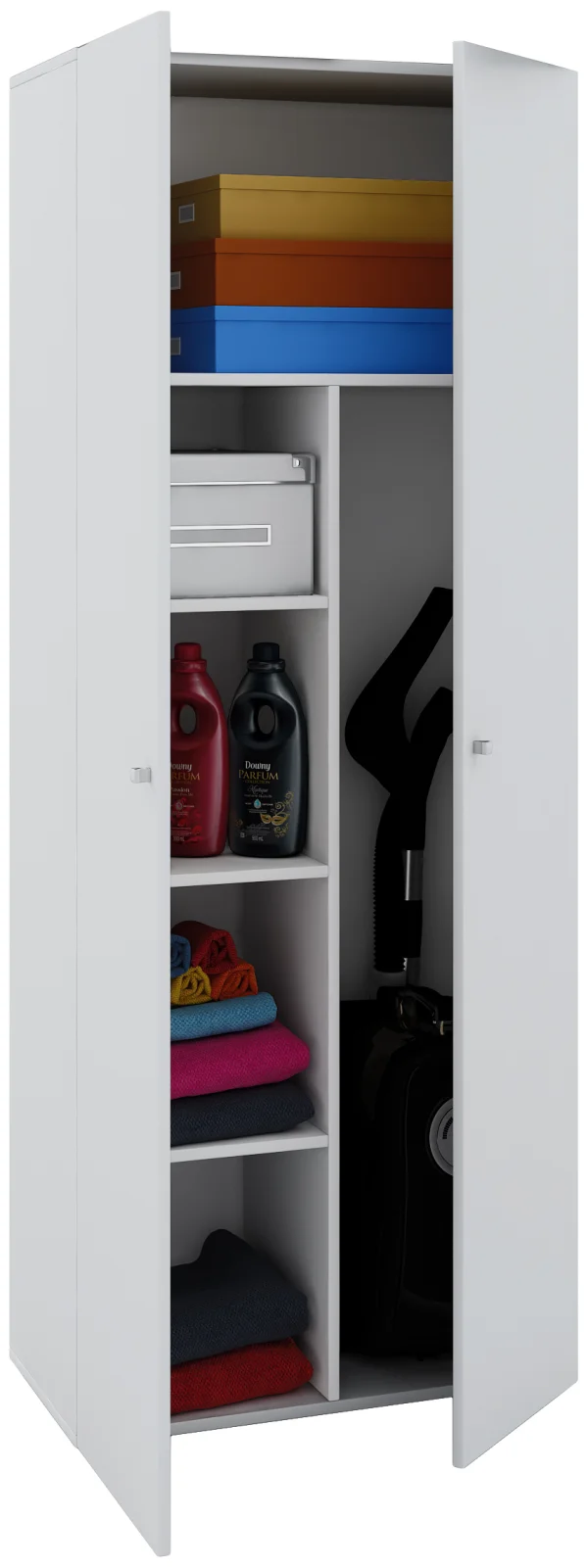 Vandol II Universalschrank, Reinigungsschrank 2 Türen Weiß.