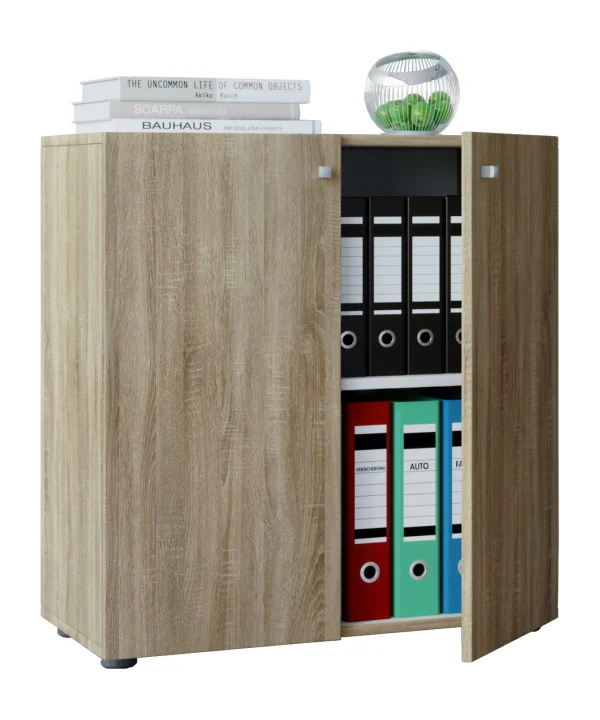 Vandol Mini Büroschrank mit 2 Türen Sonoma-Eiche dekor.
