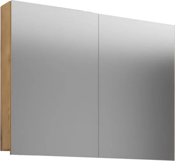 VCB1 Bad Wandschrank m Spiegel 80 cm Honig Eiche Dekor.