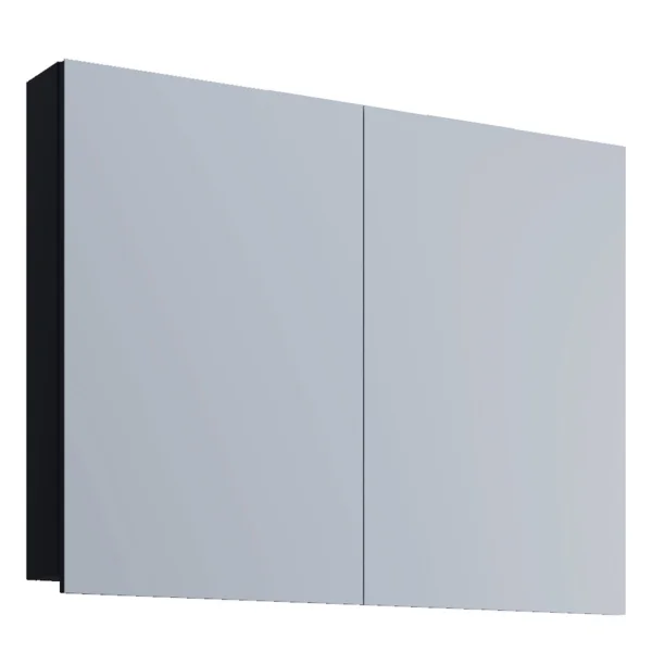 VCB1 Bad Wandschrank m Spiegel Spiegelschrank 60 cm Schwarz.