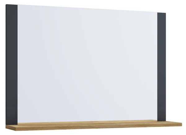VCB10 Maxi Spiegelschrank Bad , Badespiegel mit 1 Regal Honig-Eiche dekor.
