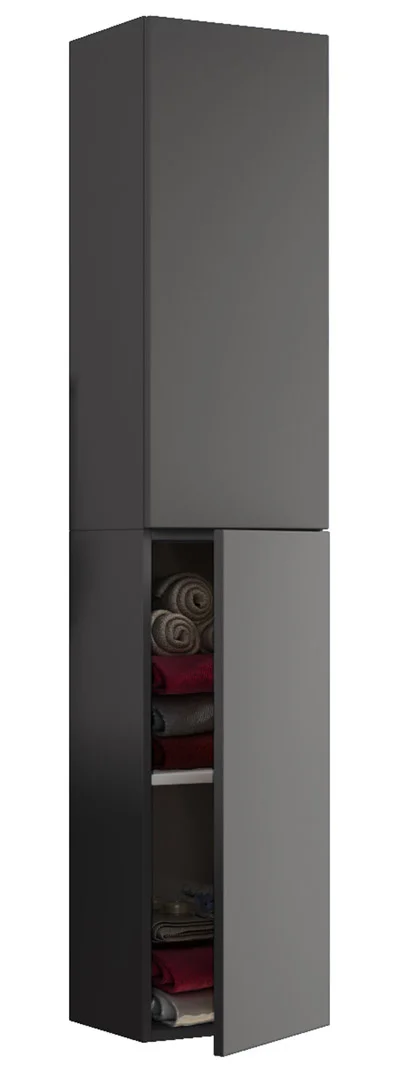VCB11 Badschrank hoch hoch mit 2 Türen Anthrazit.
