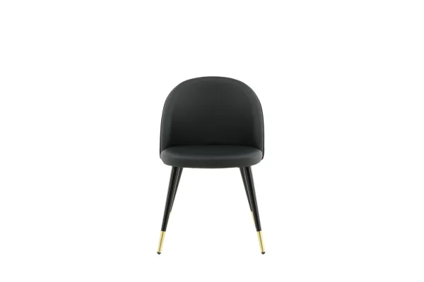 Velvet Esszimmerstuhl PU Kunstleder schwarz.
