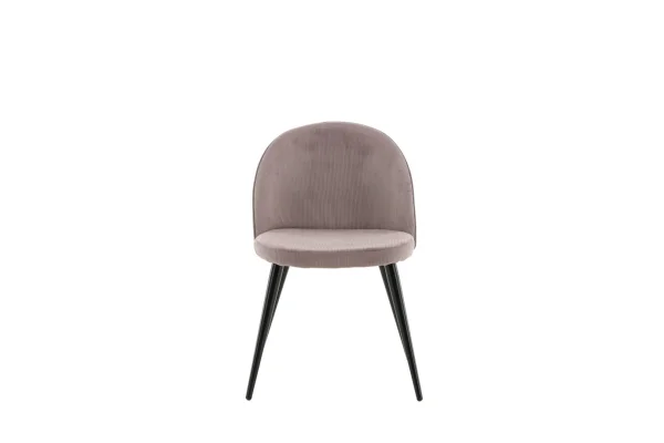 Velvet Esszimmerstuhl Samt pink, schwarz.
