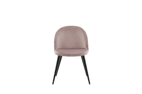 Velvet Esszimmerstuhl Velour pink, schwarz.