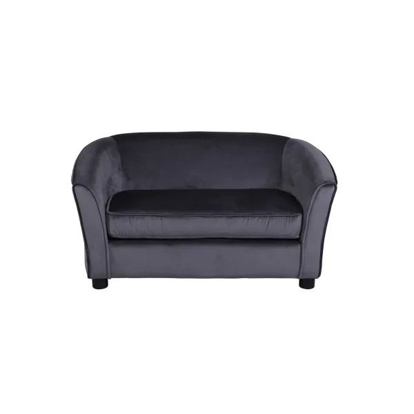Velvet Sofa 2 Personen für Kind grau.