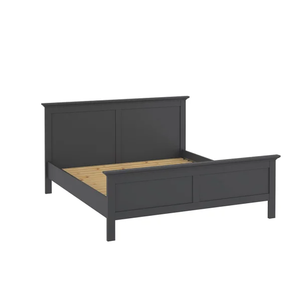 Venedig Bett Doppelbett 160x200 cm, mattgrau.