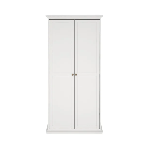 Venedig Kleiderschrank 2 Türen weiß.