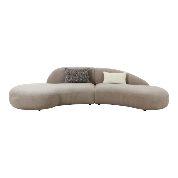 Venice Sofa mit 2 Kissen natur.
