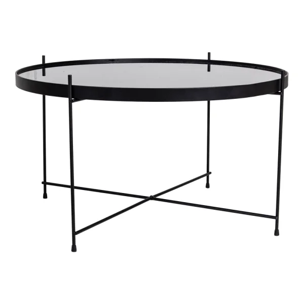 Veo Couchtisch 70x40 cm schwarz Stahl, Glas.