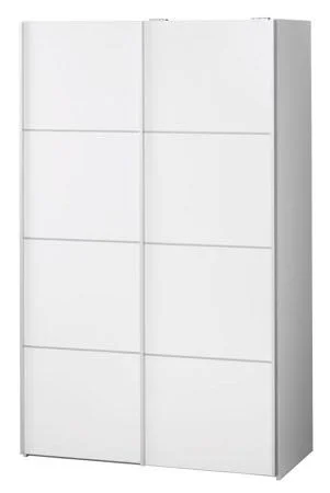 Verona Schwebetürenschrank Breite 122 cm, Höhe 201 cm weiss.
