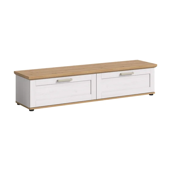 Verona Sideboard 2 Klapptüren weiß, Eiche Dekor.