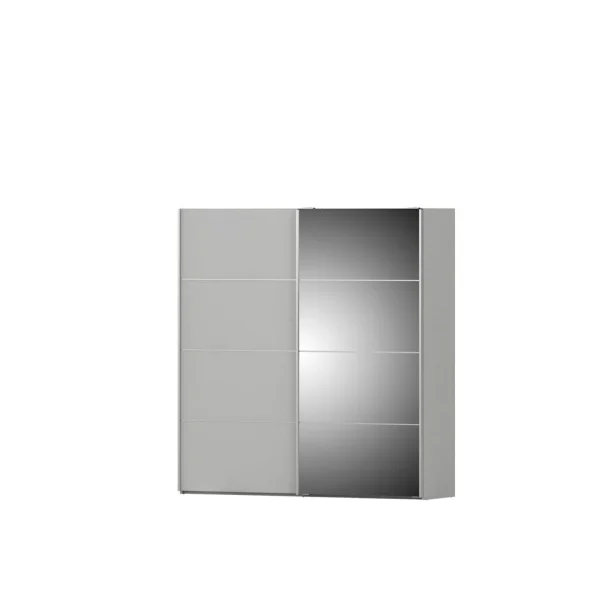 Veto Kleiderschrank 1 Tür und 1 Spiegeltür inkl. 3 lose Ablagen, breite 182 cm, weiss.