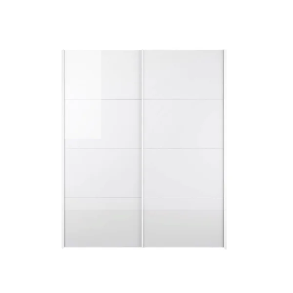 Veto Kleiderschrank 2 Türen breite 182 cm, weiss und weiss hochglanz.