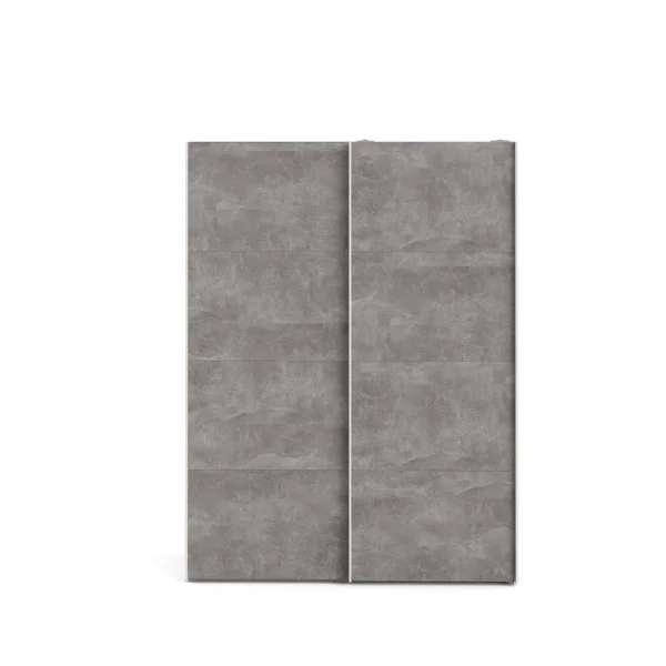 Veto Schiebetürenschrank B150 cm 2 Türen Weiß und Betondekor.
