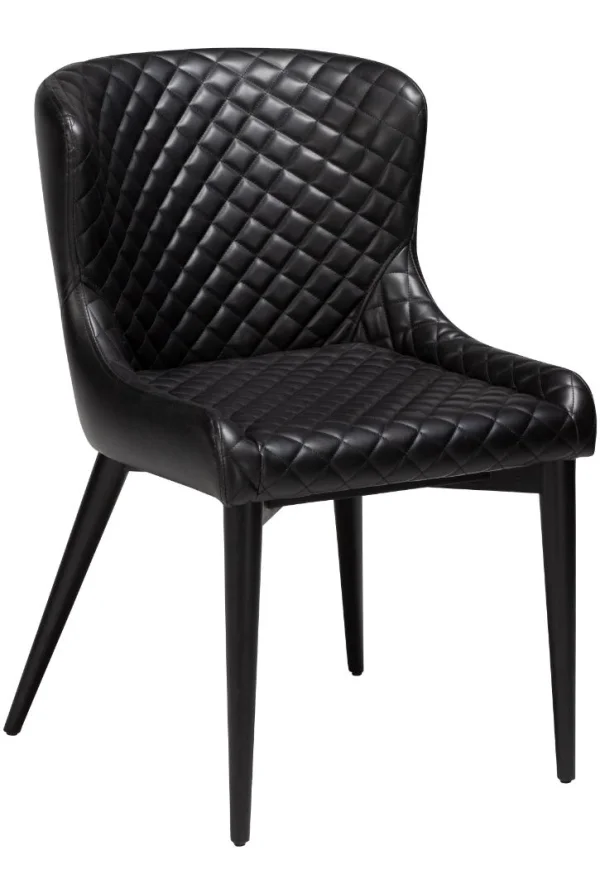 Vetro Dan-Form Esszimmerstuhl PU-Kunstleder schwarz.