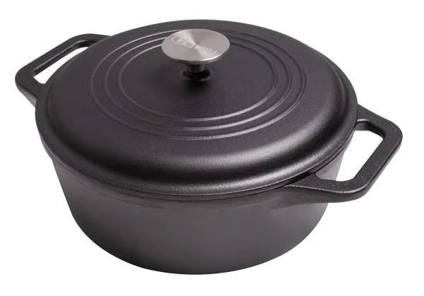 Victoria Gusseiserner Topf 3,8 l Schwarz