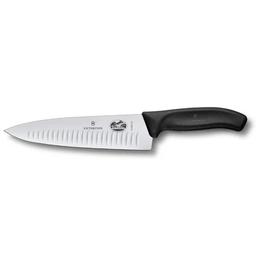 Victorinox Victorinox Küchenmesser mit Wellenschliff 20 cm Schwarz
