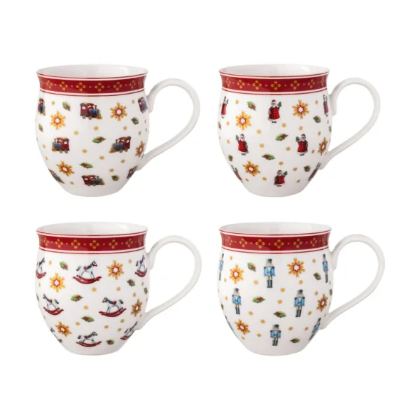 Villeroy & Boch Toy's Delight Becher 4-teilig Weiß-rot