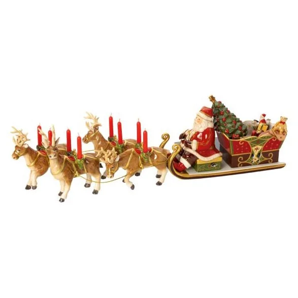 Villeroy & Boch Villeroy & Bund Weihnachtsmann-Schlitten 70cm