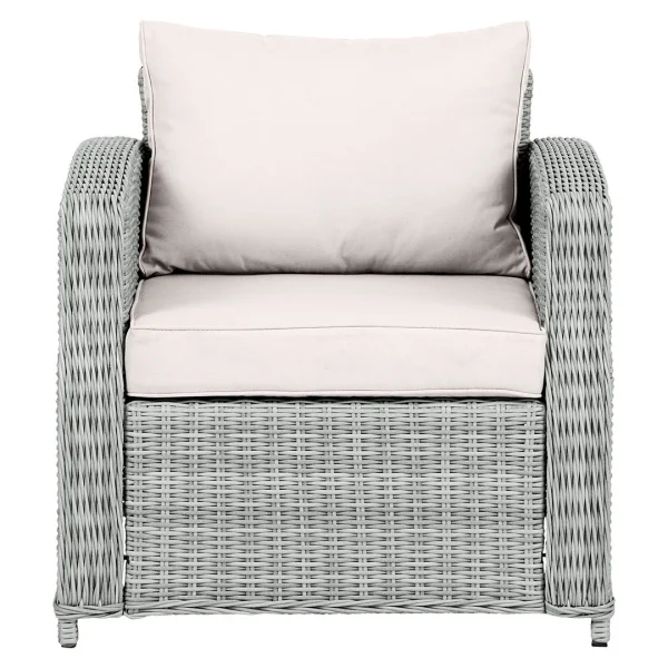 Vinga Loungesessel mit Kissen natur, sandfarben.