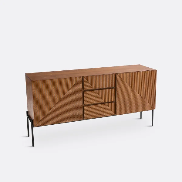 Vintage-sideboard Lodge Mit 2 Türen Und 3 Schubladen