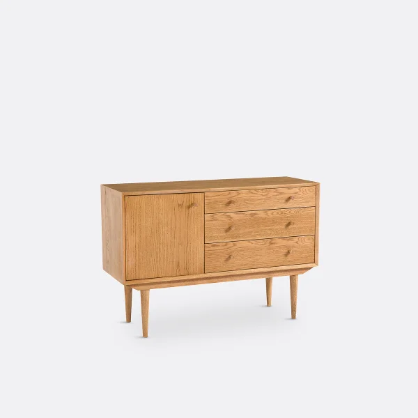 Vintage-sideboard Quilda Mit 1 Tür Und 3 Schubladen