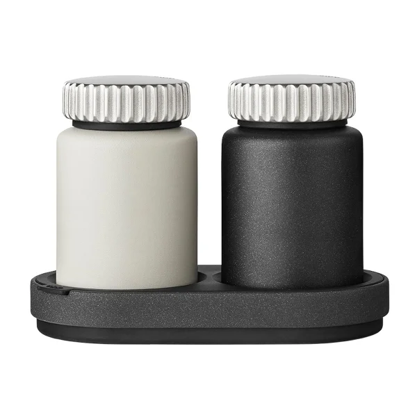 Vipp Vipp623 Salz- & Pfeffermühle Set mit Halter Grey-black
