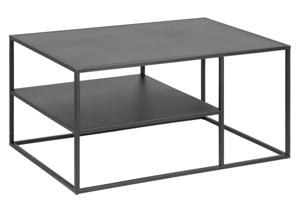 Virame Couchtisch mit 1 Ablage Schwarz.